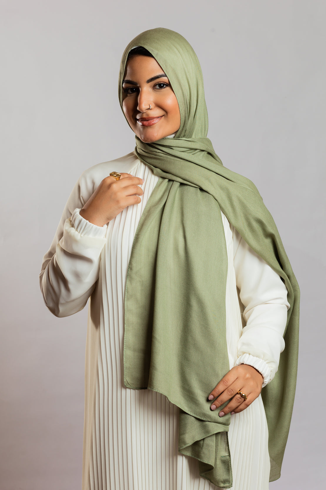 Sage Linen Scarf