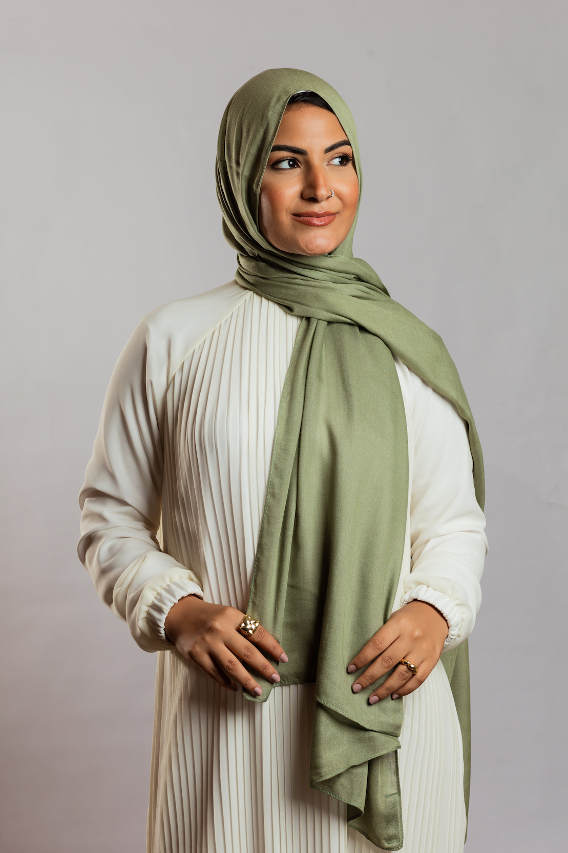 Sage Linen Scarf