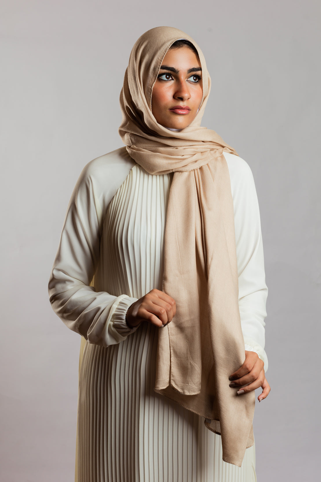 Nude Linen Scarf