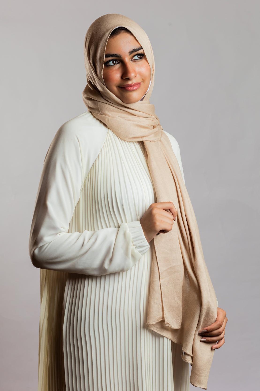 Nude Linen Scarf