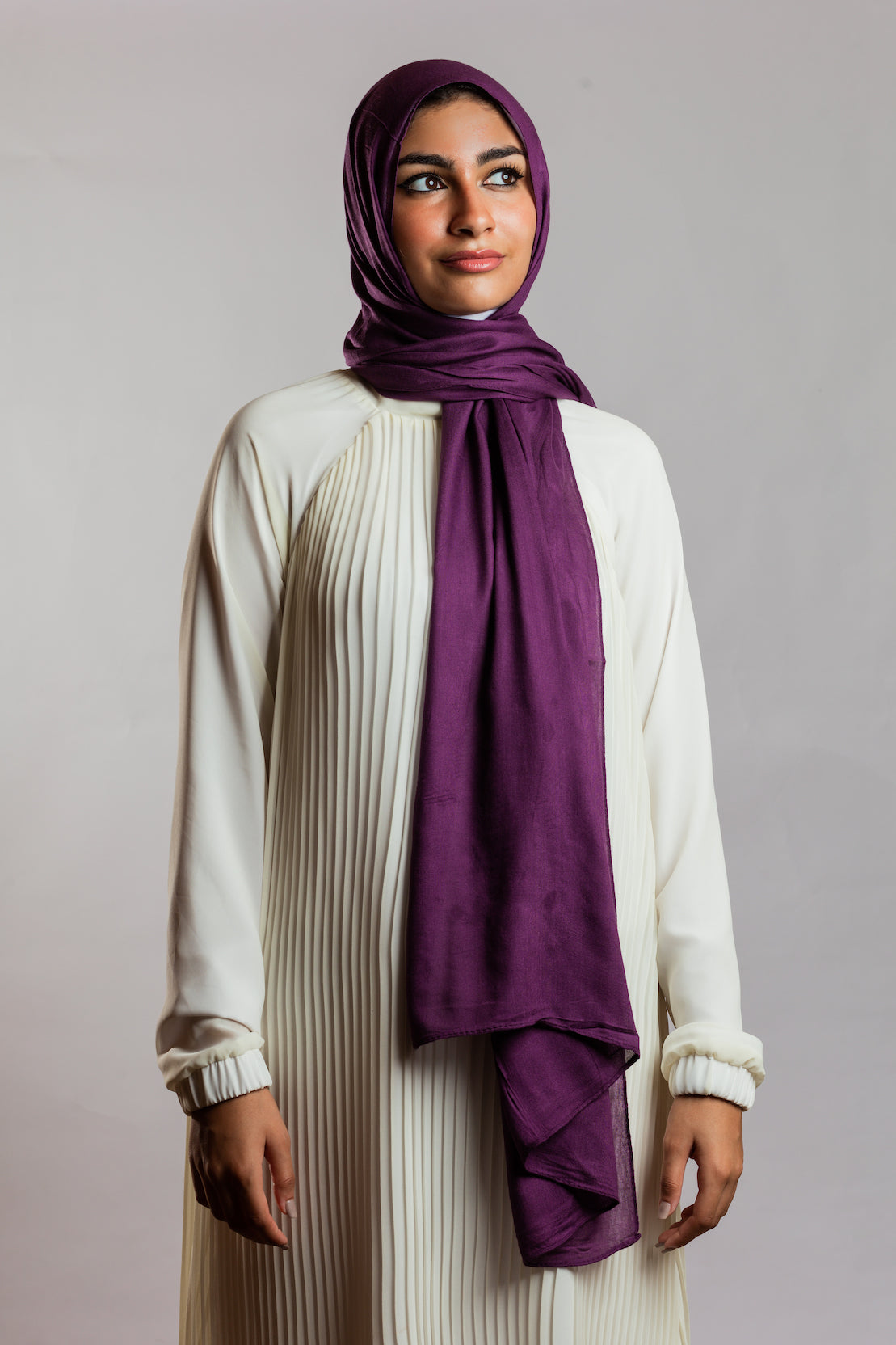 Purple Linen Scarf