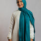 Teal Linen Scarf