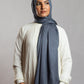 Bluish Grey Linen Scarf