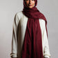 Burgundy Linen Scarf