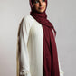 Burgundy Linen Scarf