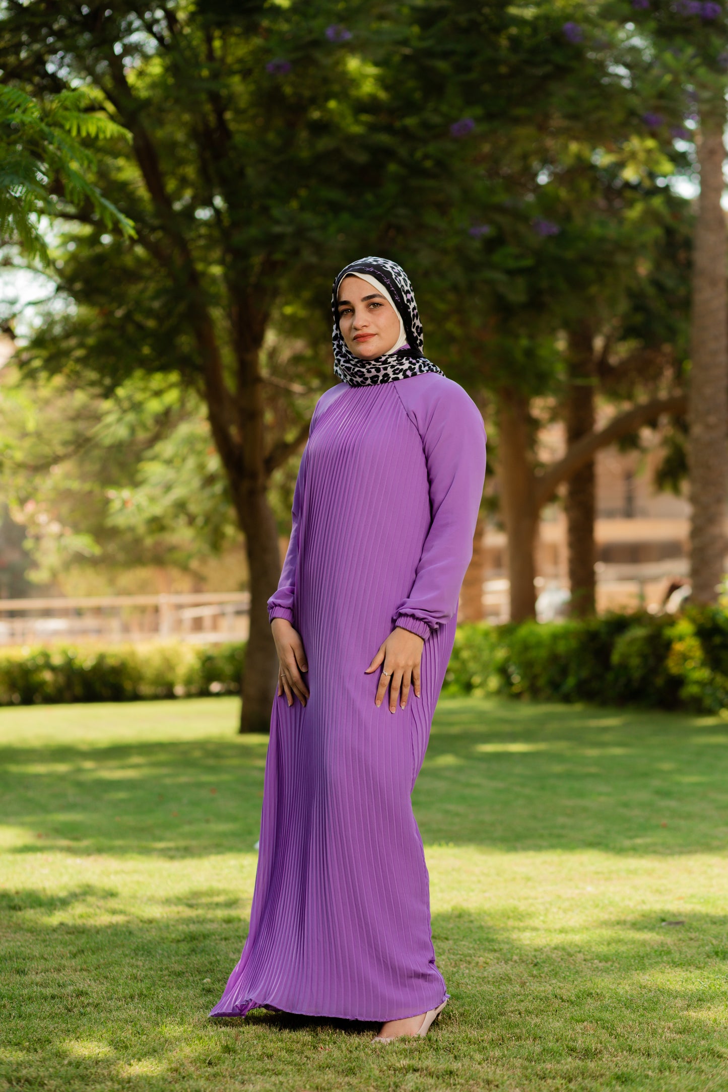 Purple Plisse Dress