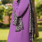 Leopard Scarf in Purple