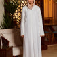 The White Abaya (Beige Details)