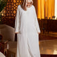 The White Abaya (Beige Details)