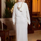 The White Abaya (Beige Details)