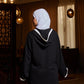 The Black Abaya (White Details)