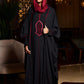 The Black Kaftan (Burgundy Details)