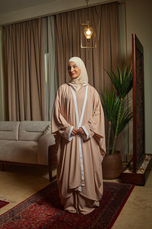 The Cashmere Kaftan (White Details)