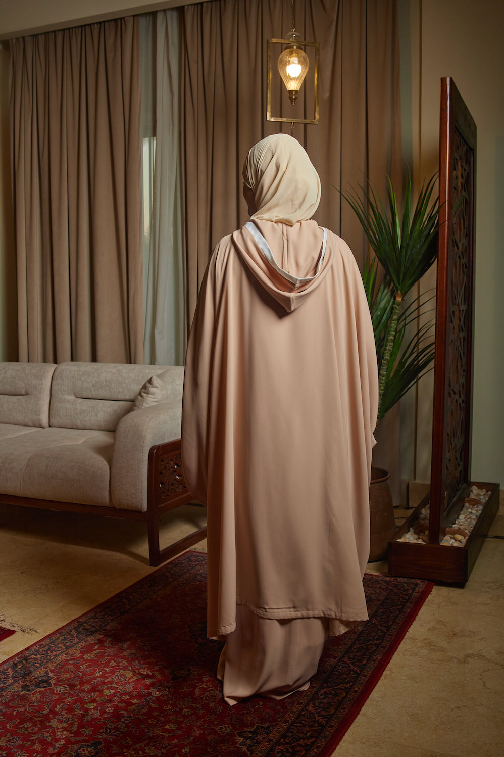 The Cashmere Kaftan (White Details)