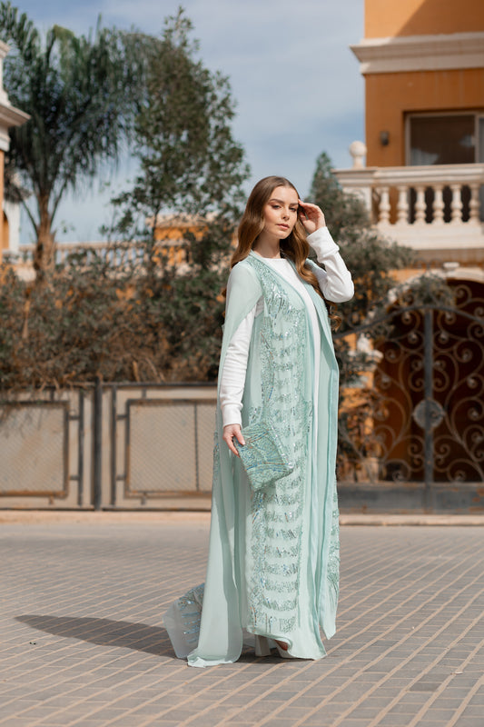 Lumière Kaftan in Mint