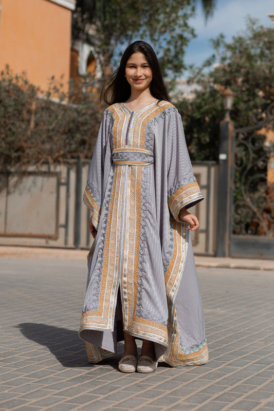 Grey Marrakech Gelbab For Girls