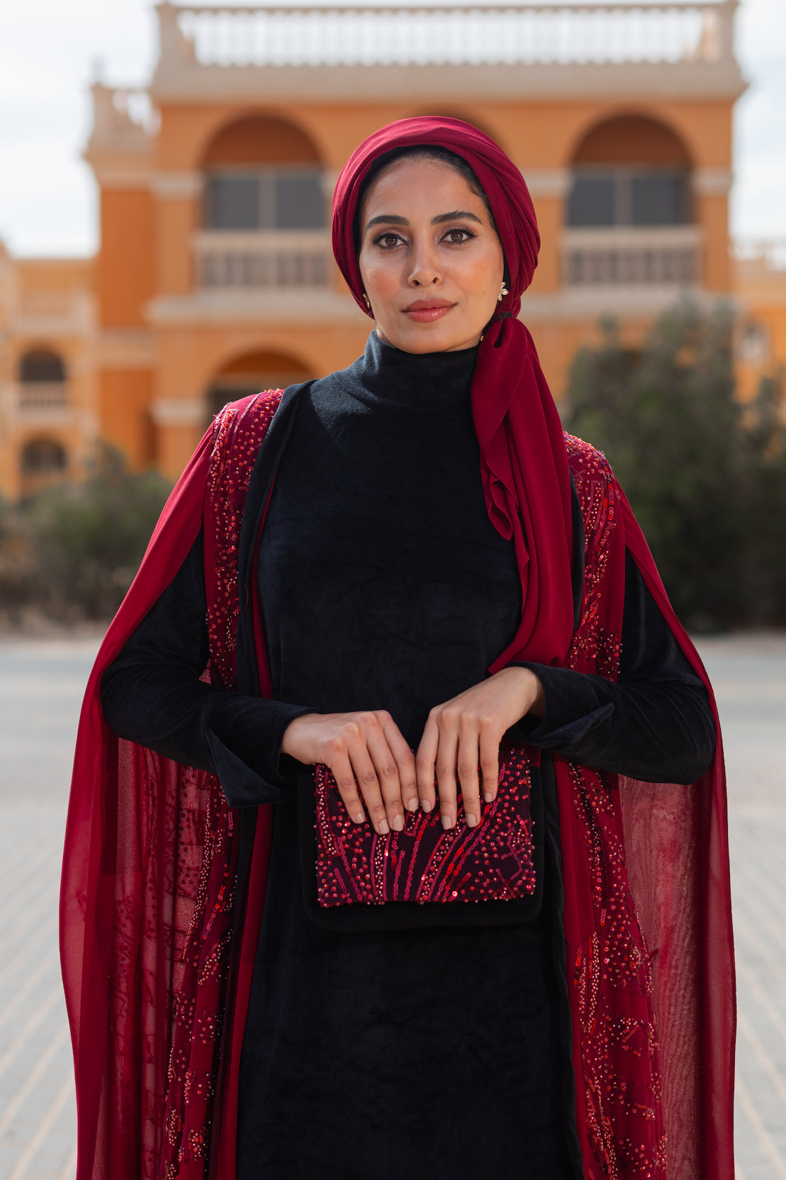 Lumière Kaftan in Red