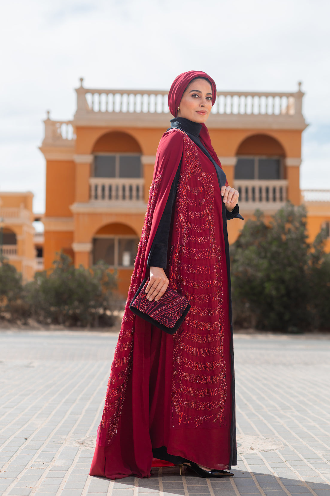 Lumière Kaftan in Red