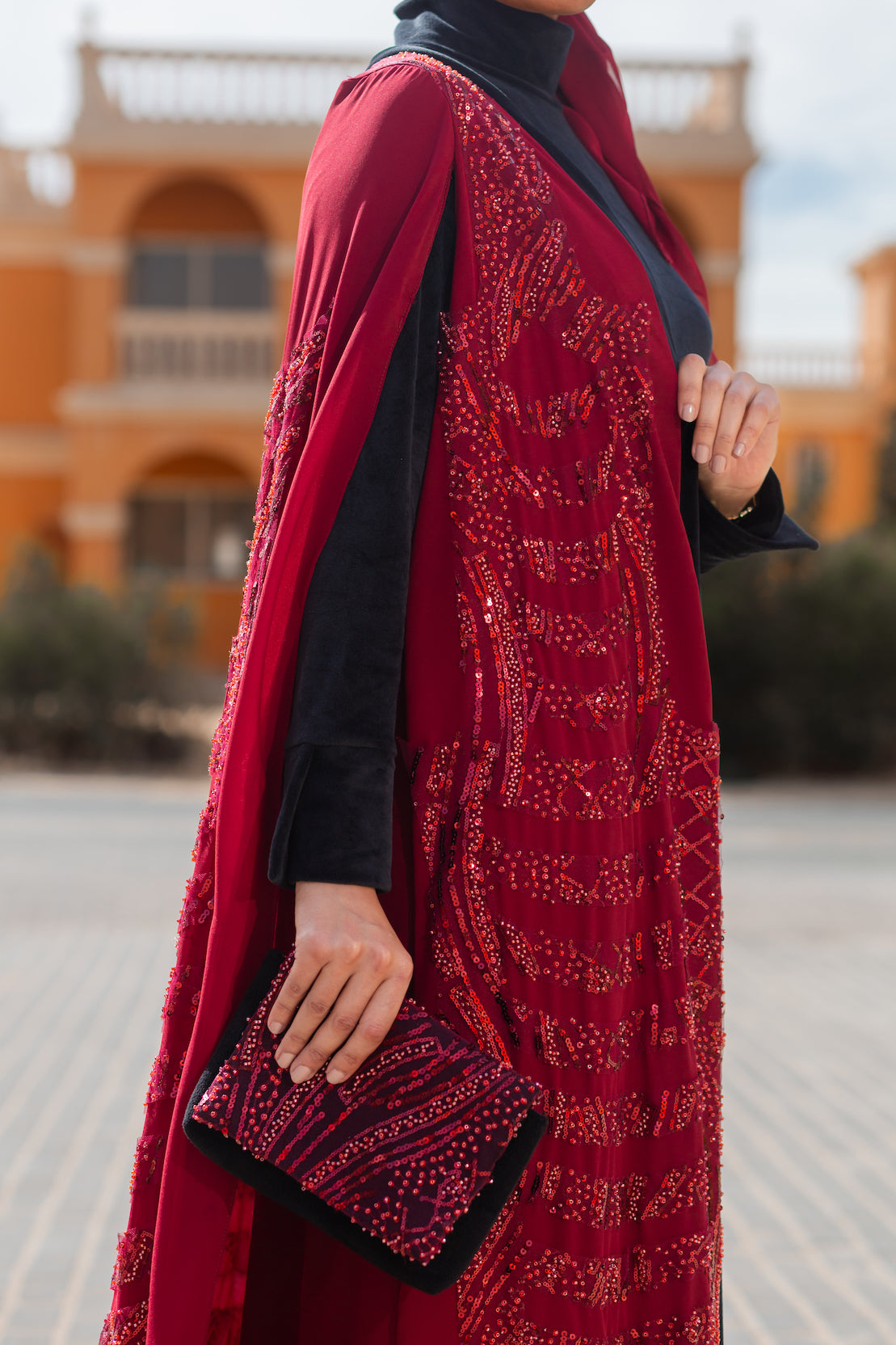 Lumière Kaftan in Red