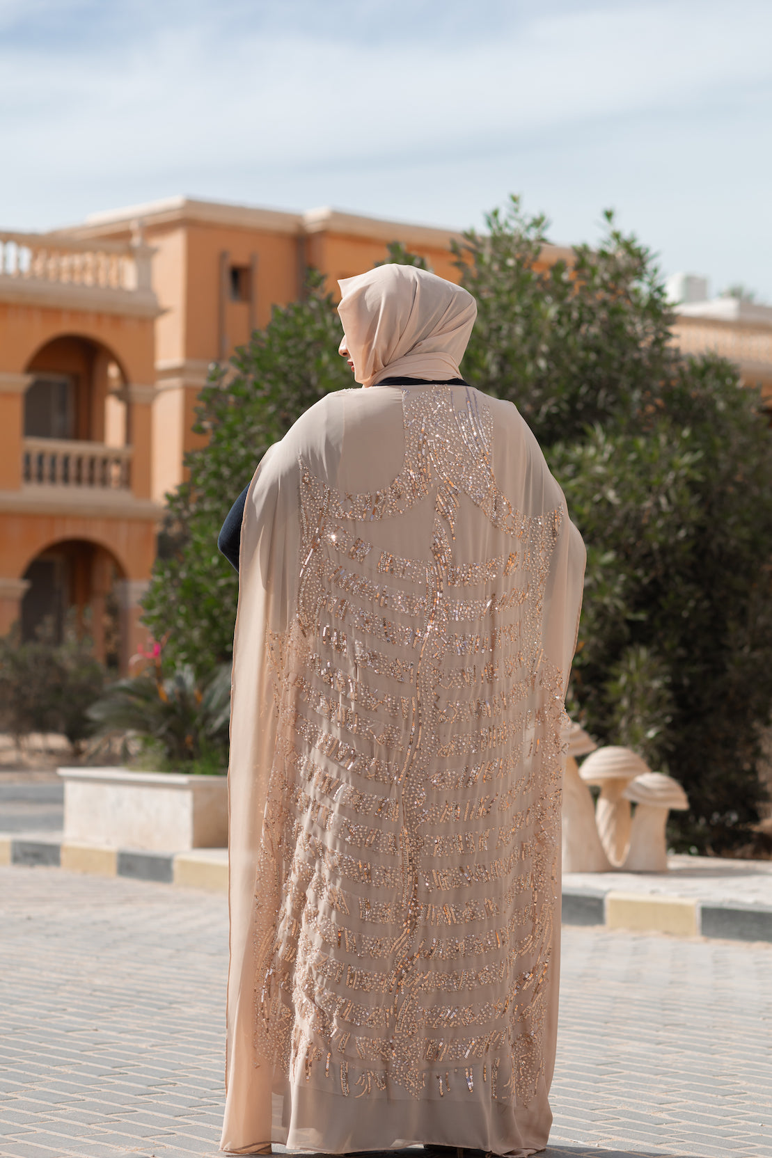 Lumière Kaftan in Nude