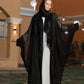 Black Chiffon & Satin Kaftan