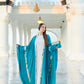 Turquoise Chiffon Kaftan