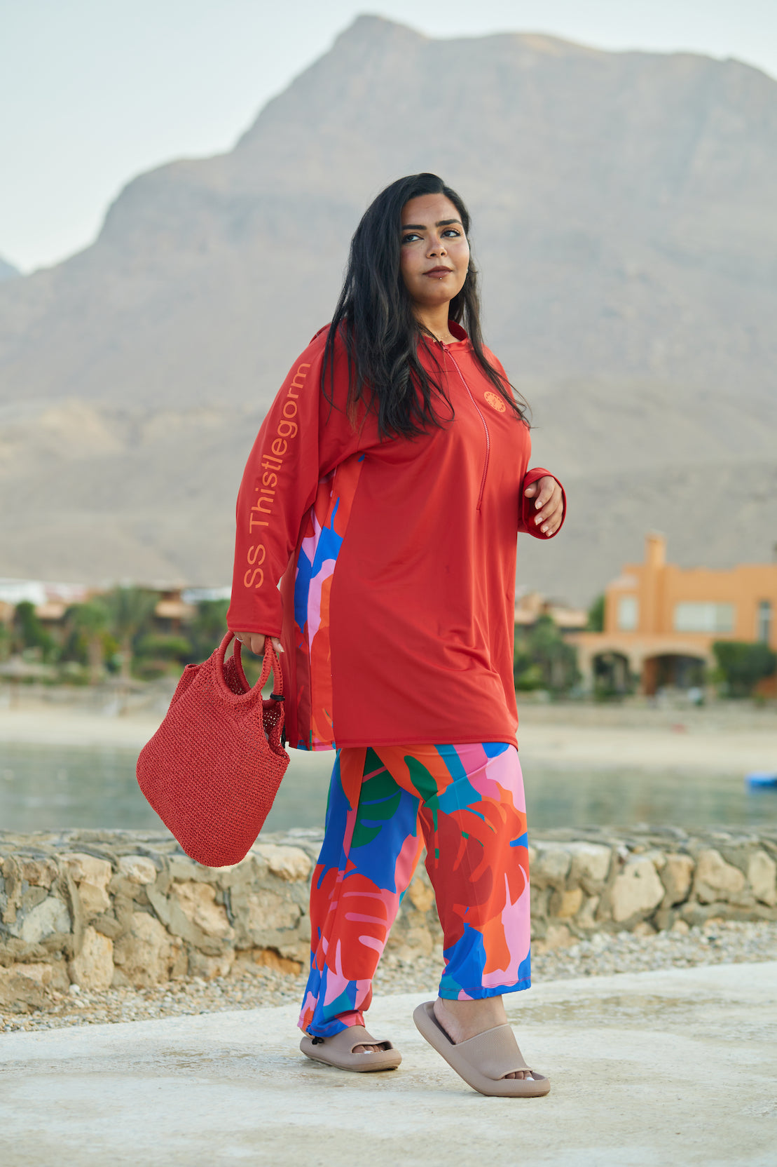 The Red Dress Burkini FULL SET – Kaftanegypt