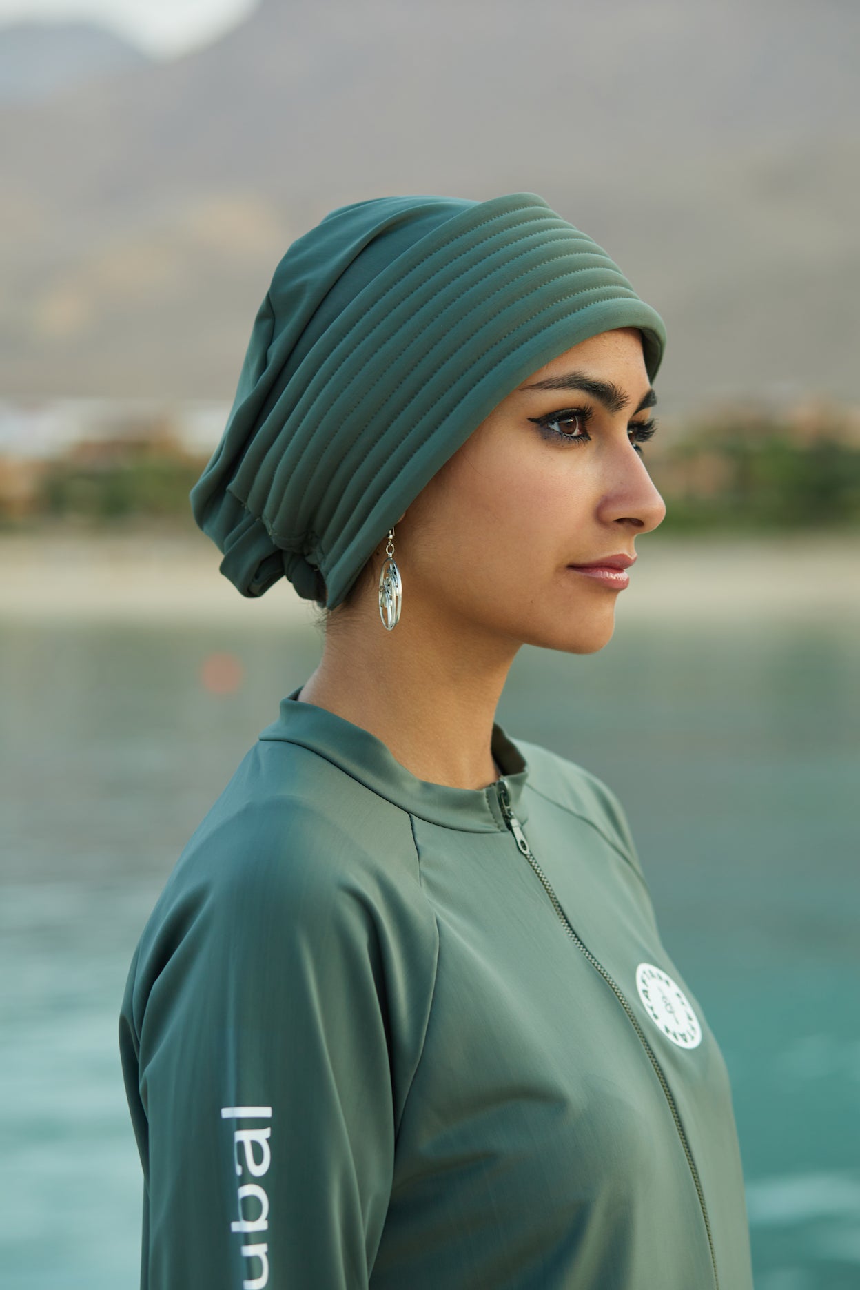 Olive Swimming Turban